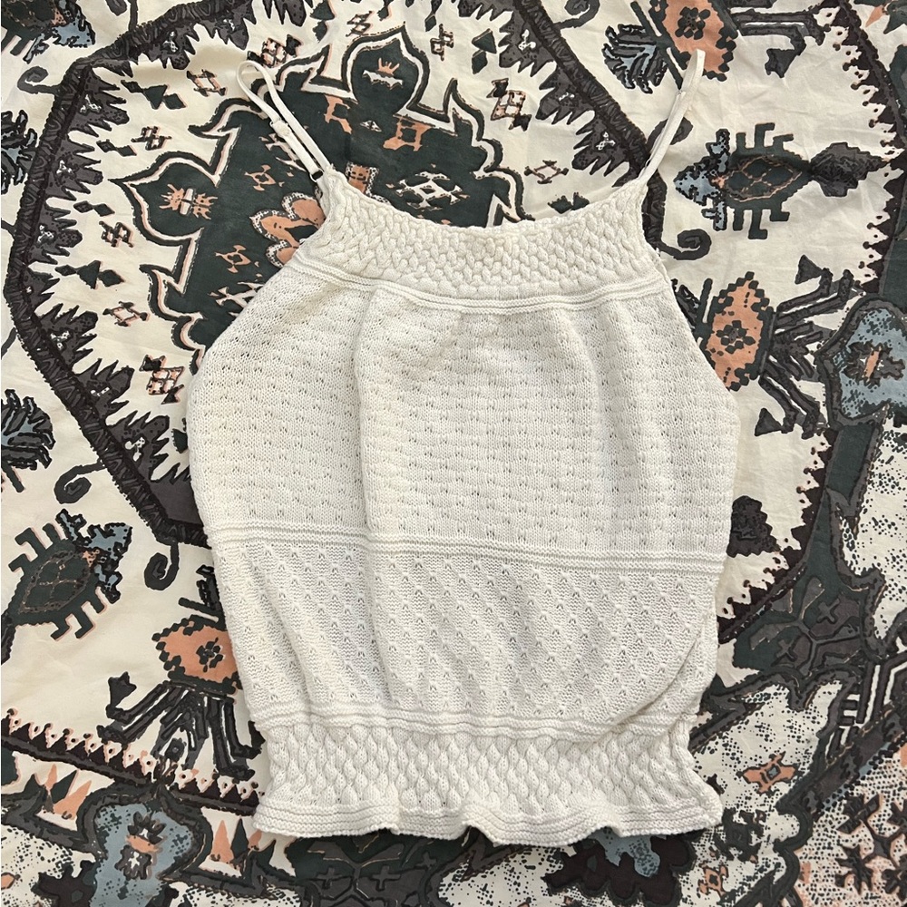 White Knit Top